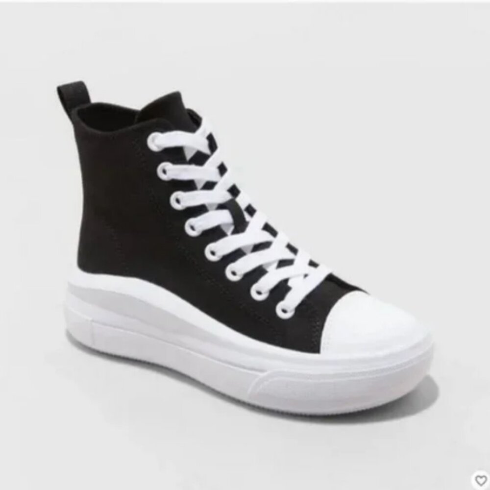 Women's Fallon Sneakers Black - Wild Fable™ Black 6.5